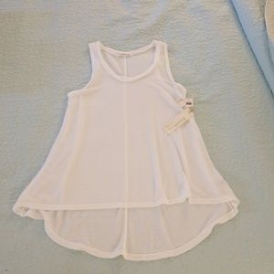 NWT Fresh Laundry small white tank tunic Vacation